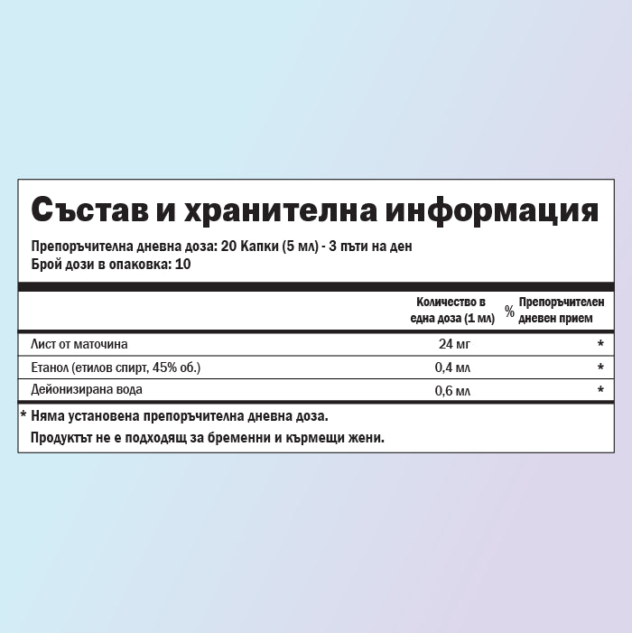 Маточина хранителни стойности