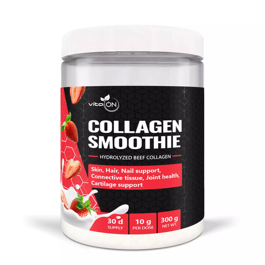 Колаген смути - източник на хидролизиран колаген, осигуряващ здрава съединителна тъкан, здрави стави, коса и кожа.