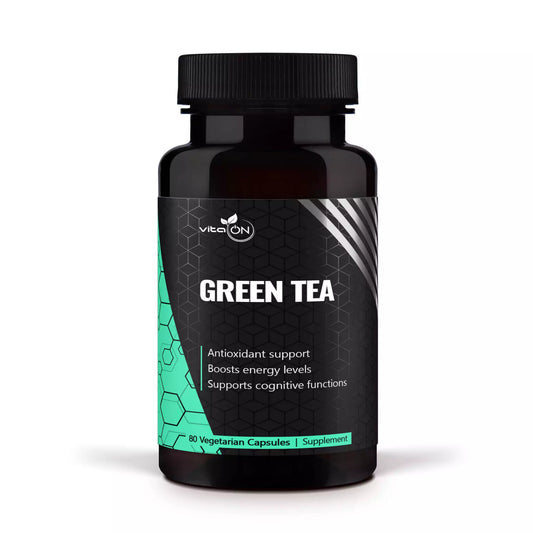 Екстракт от зелен чай, предоставящ високи енергийни нива, подобрена мозъчна дейност и антиоксидантна защита.
